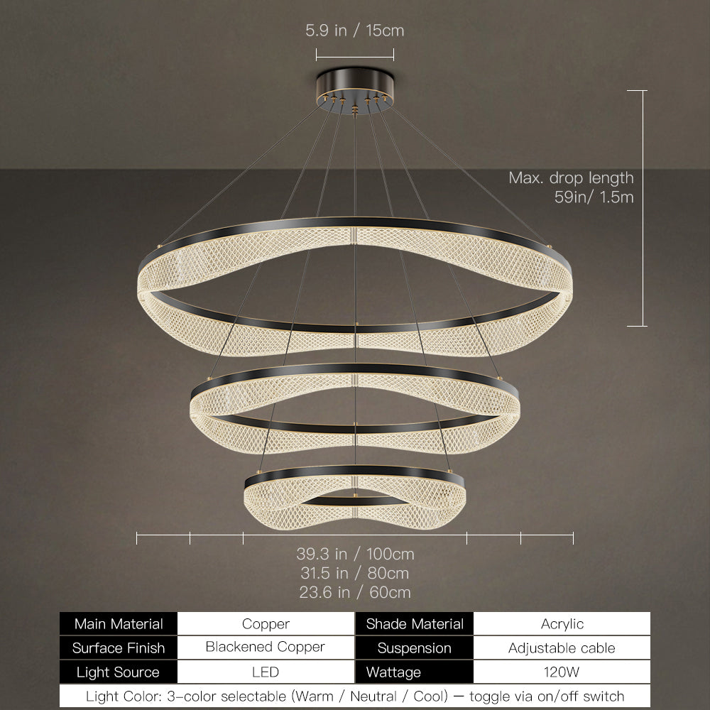 Lustre tambour 20 po en coquille de Capiz