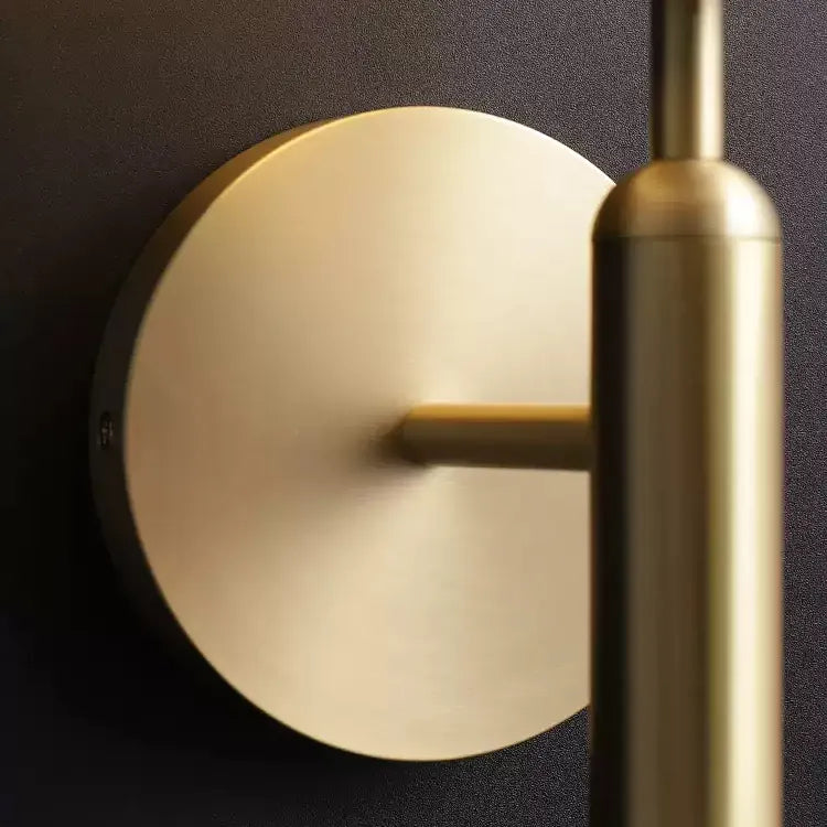 Brass Globe Wall Sconce | Modern Brass Milk Glass Vanity Light