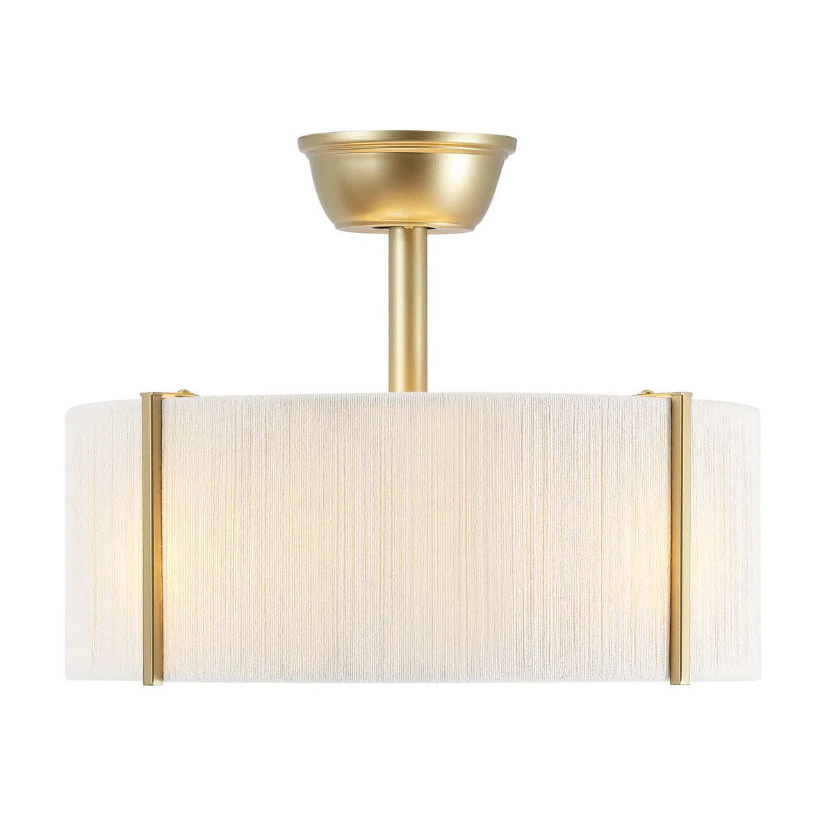 Modern gold boho fandelier with light and hidden fan blades