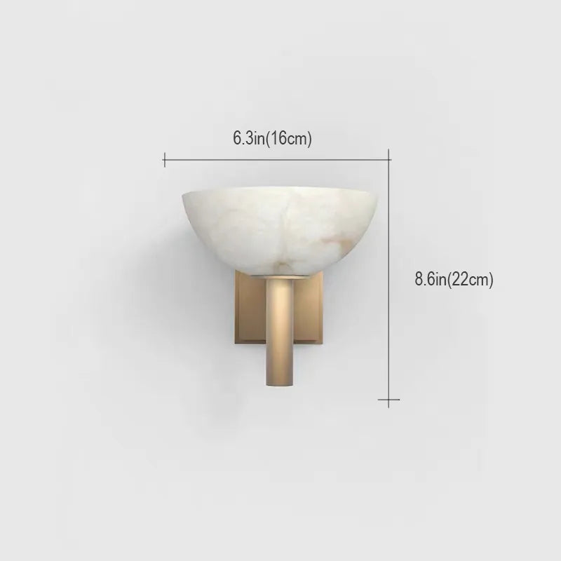 Alabaster Disc Wall Sconce | Modern Natural Stone Eclipse Halo Light