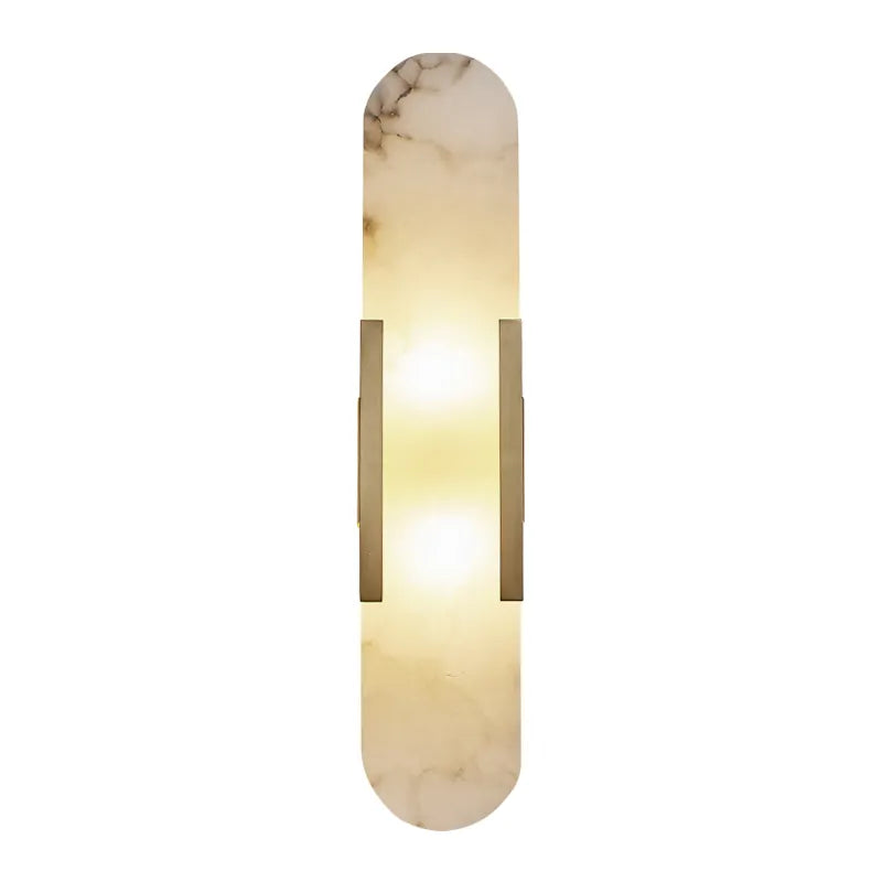 Brass Alabaster Wall Sconce | Luxury Linear Stone Vanity Light Fixture