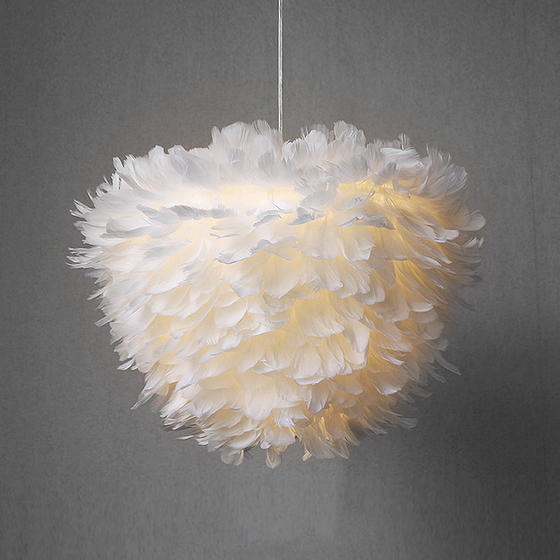 White Feather Pendant Light | Luxury Cloud Chandelier
