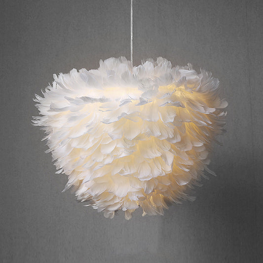 White Feather Pendant Light | Luxury Cloud Chandelier