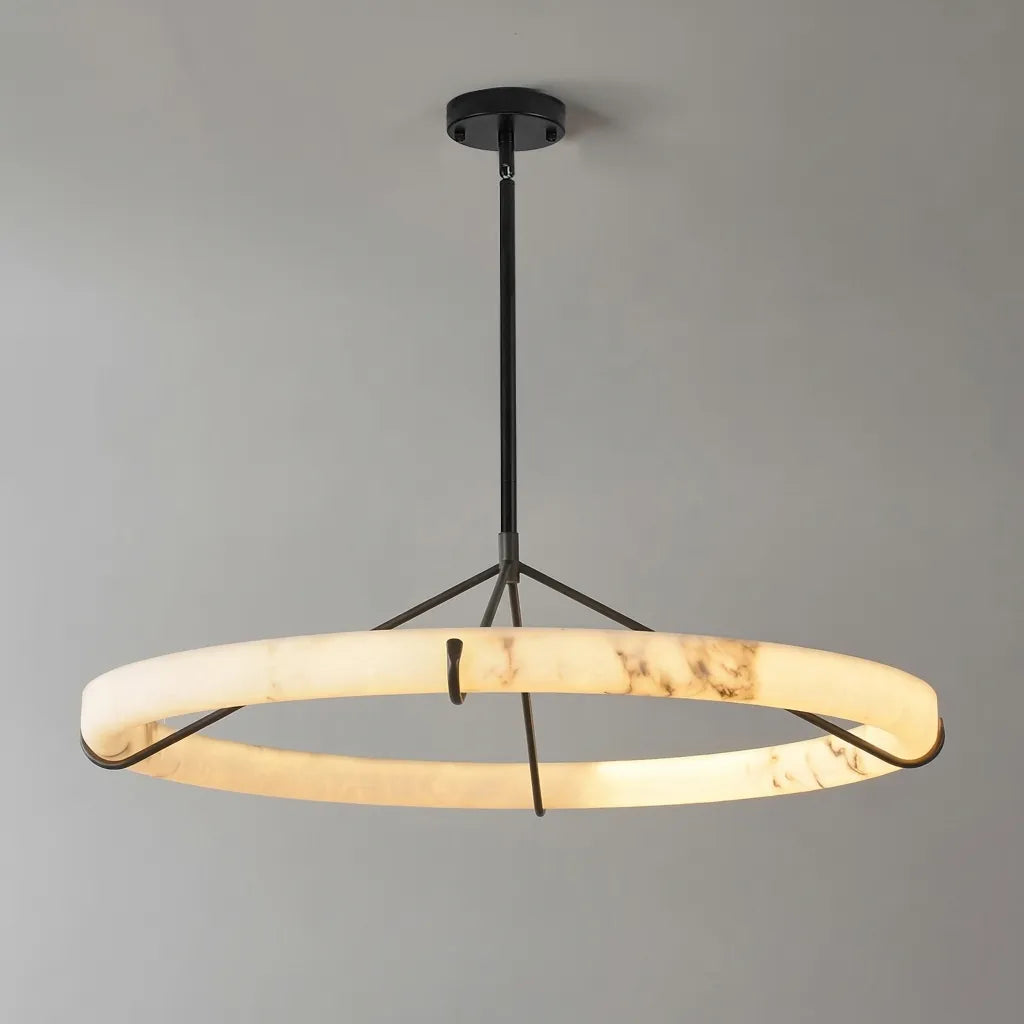 Lustre tambour 20 po en coquille de Capiz