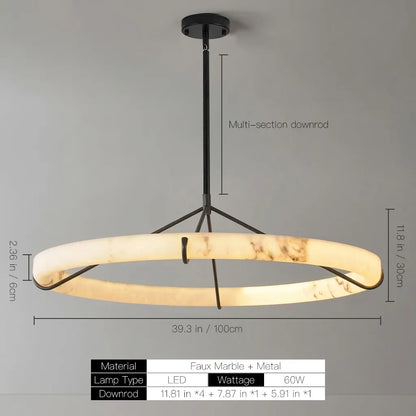 Lustre tambour 20 po en coquille de Capiz