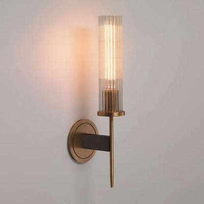 Brass Water Ripple Glass Sconce | Modern Luxury Ice Glass Vanity Light