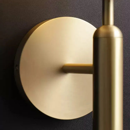 Brass Globe Wall Sconce | Modern Brass Milk Glass Vanity Light