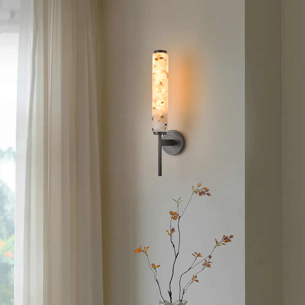 Modern Brass & Terrazzo Wall Sconce | E12 Single/Double Head Lighting