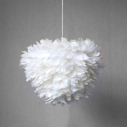 White Feather Pendant Light | Luxury Cloud Chandelier