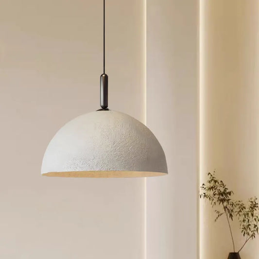 Textured Metal Dome Pendant Light | Wabi Sabi Hanging Lamp
