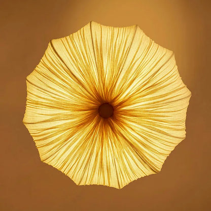 Wabi Sabi Fabric Pendant Light | Japandi Pleated Chandelier