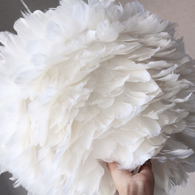 White Feather Pendant Light | Luxury Cloud Chandelier
