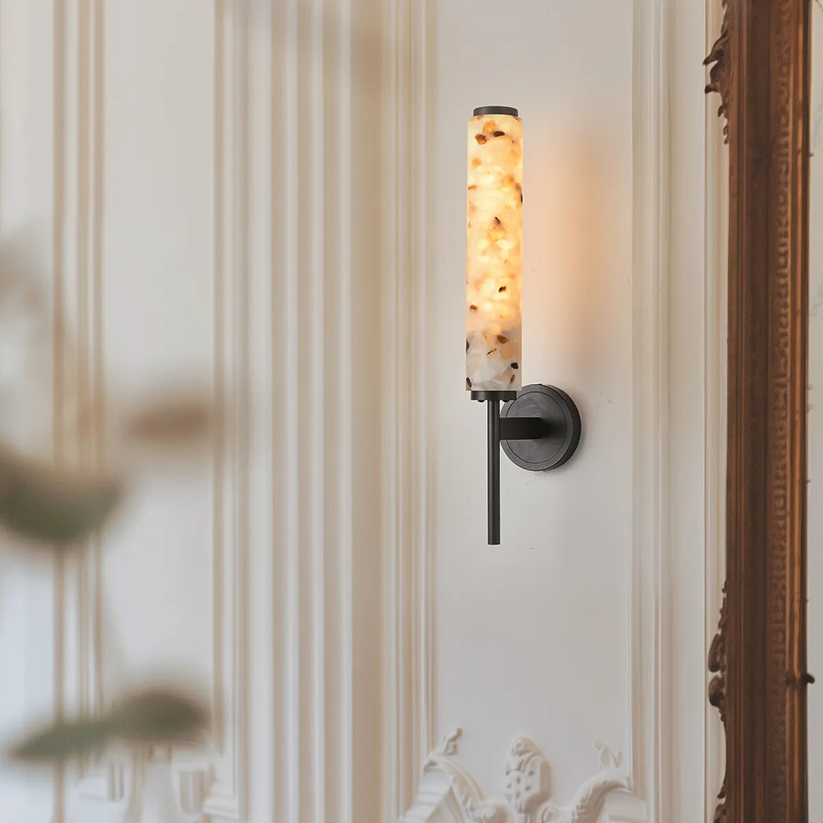 Modern Brass & Terrazzo Wall Sconce | E12 Single/Double Head Lighting