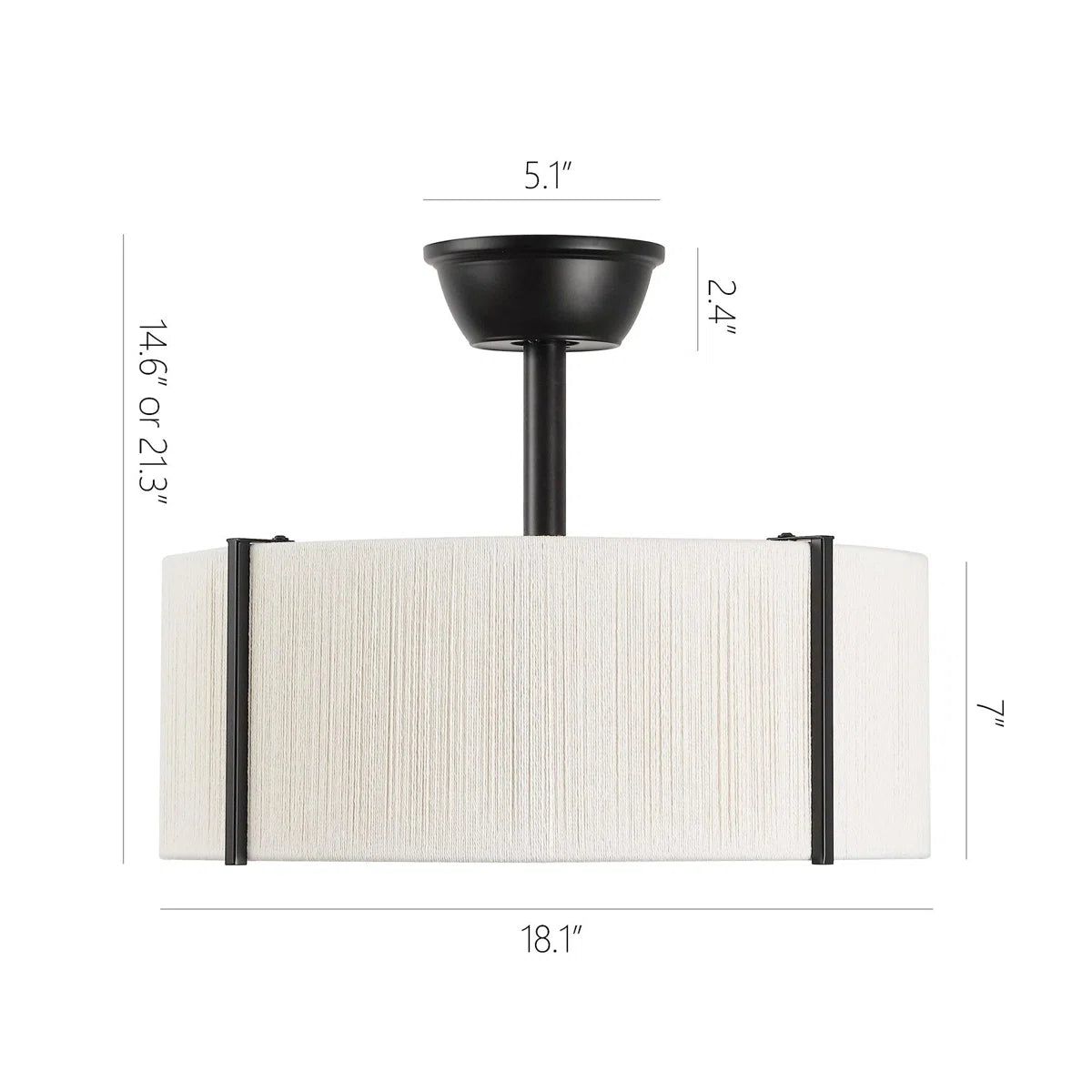 Black Farmhouse Fandelier with Light | Modern Black Ceiling Fan