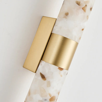 Modern Brass & Terrazzo Wall Sconce | E12 Single/Double Head Lighting