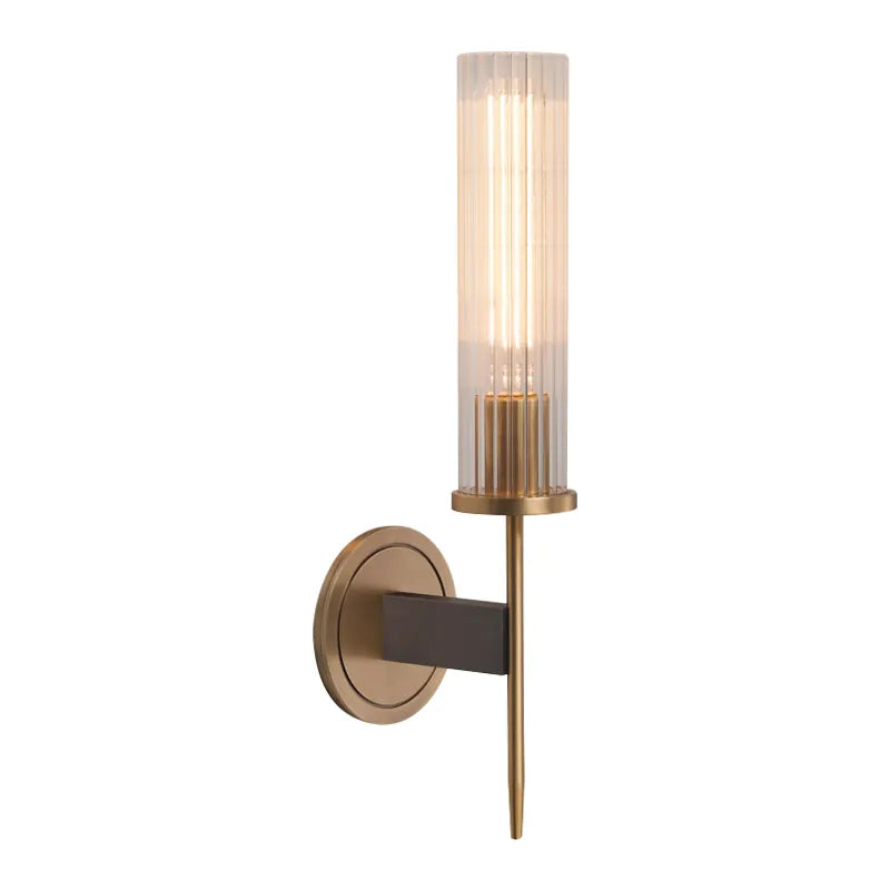 Brass Water Ripple Glass Sconce | Modern Luxury Ice Glass Vanity Light