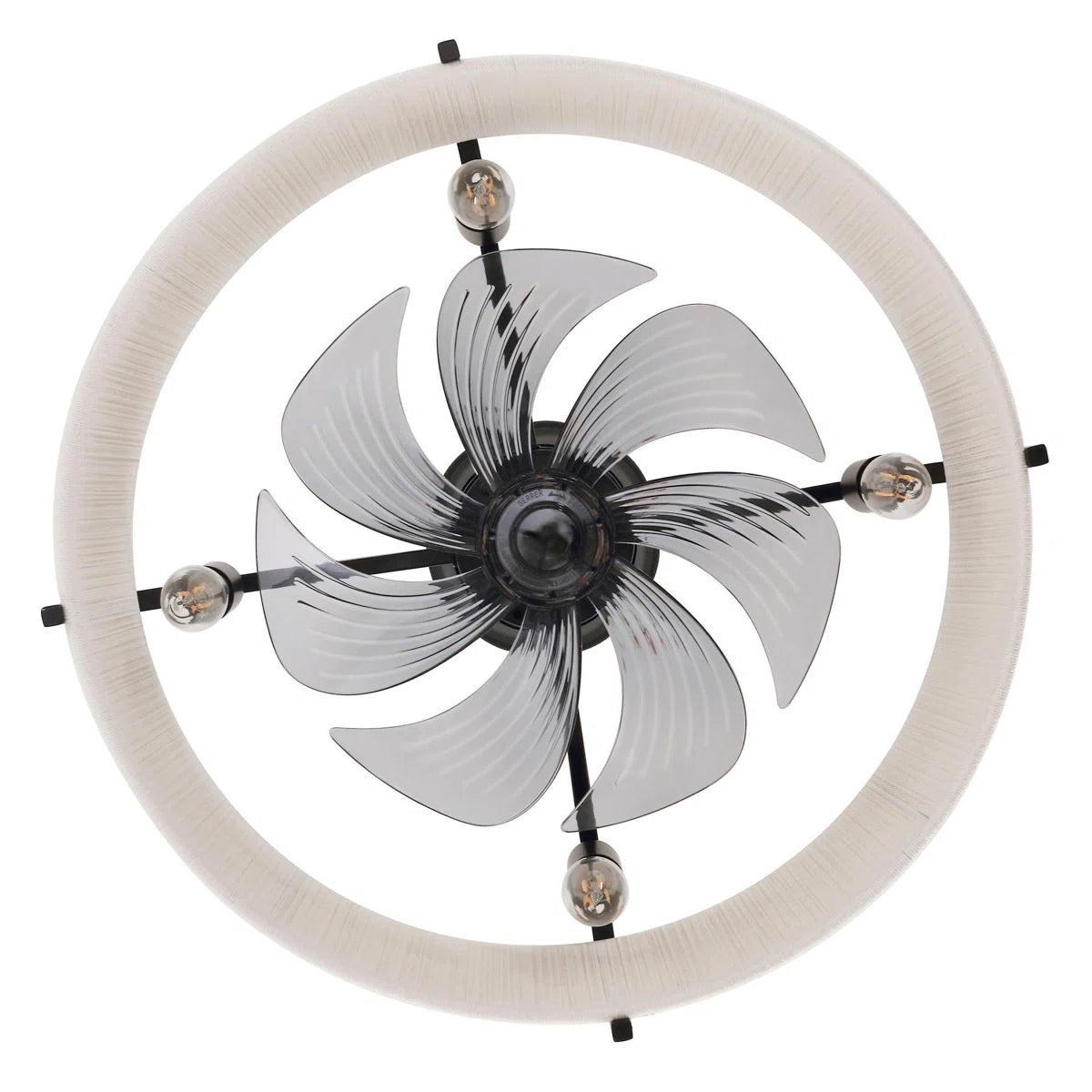 Black Farmhouse Fandelier with Light | Modern Black Ceiling Fan