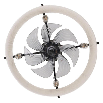 Black Farmhouse Fandelier with Light | Modern Black Ceiling Fan