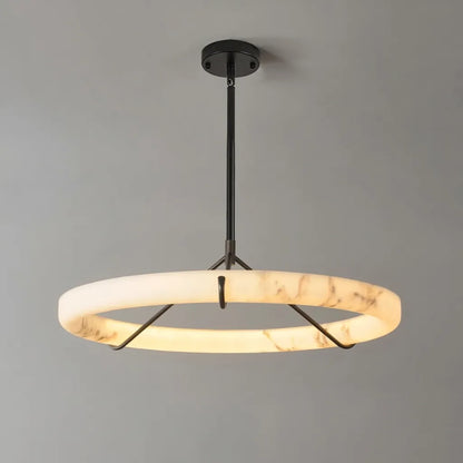 Lustre tambour 20 po en coquille de Capiz