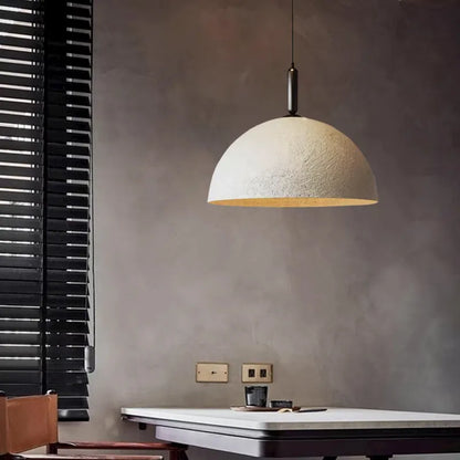 Textured Metal Dome Pendant Light | Wabi Sabi Hanging Lamp
