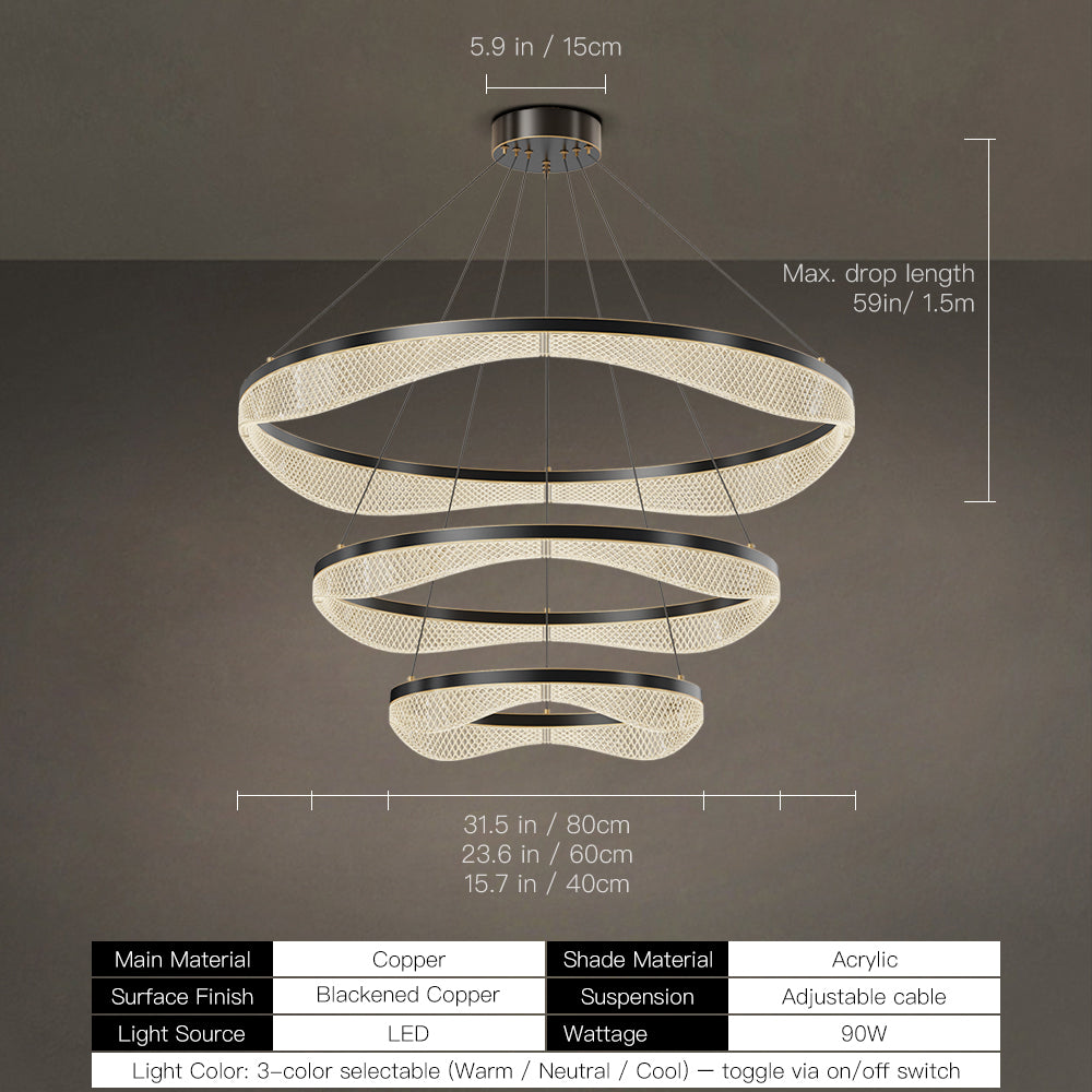 Lustre tambour 20 po en coquille de Capiz