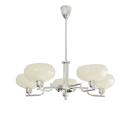 Mid-Century Modern Glass Chandelier - Retro Hanging Light for Dining Room