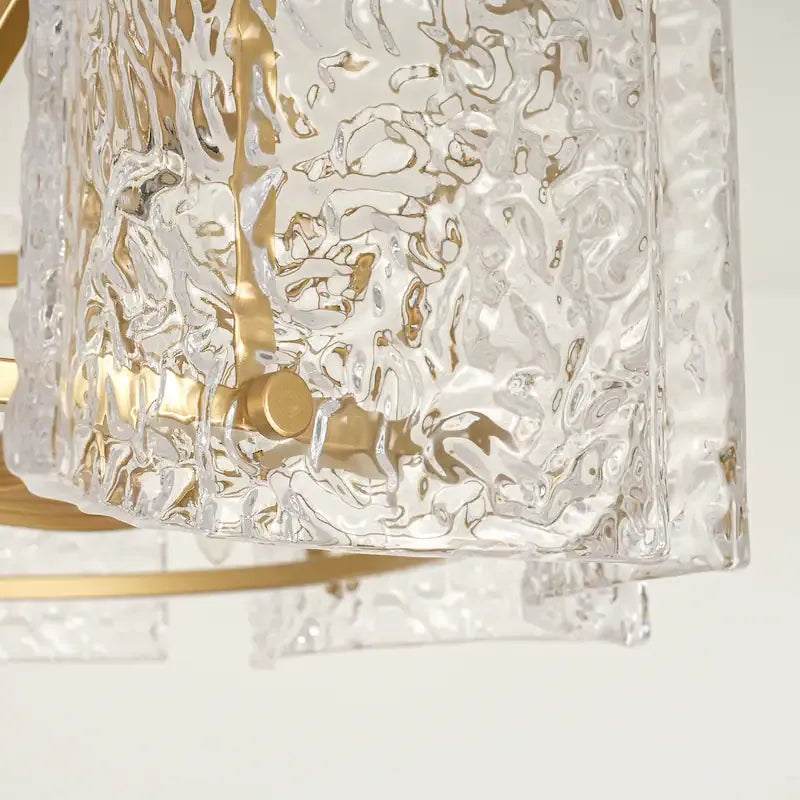 Luxury Glass Ceiling Fan Chandelier | Reversible Gold Fandolier