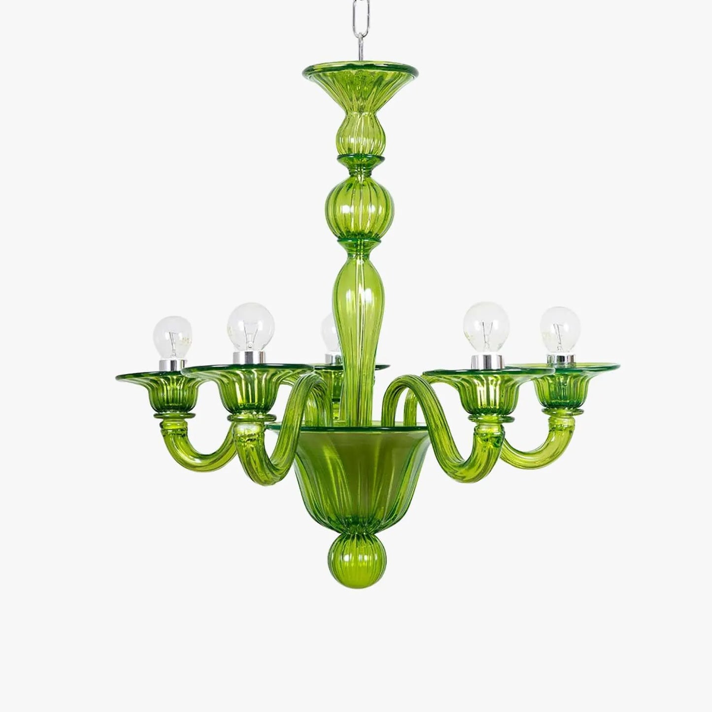 Murano Style Glass Chandelier | Italian Retro Vintage Lighting