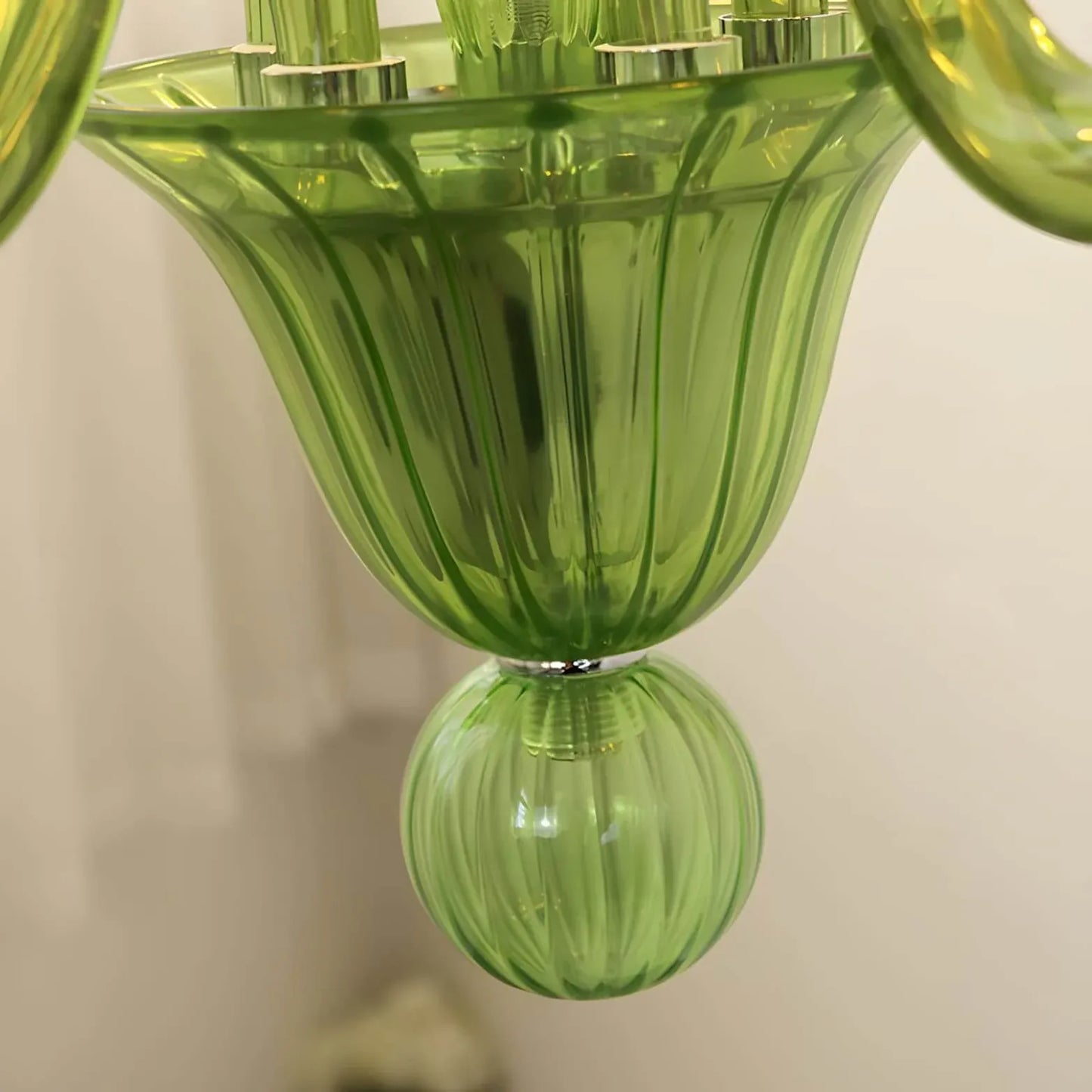 Murano Style Glass Chandelier | Italian Retro Vintage Lighting