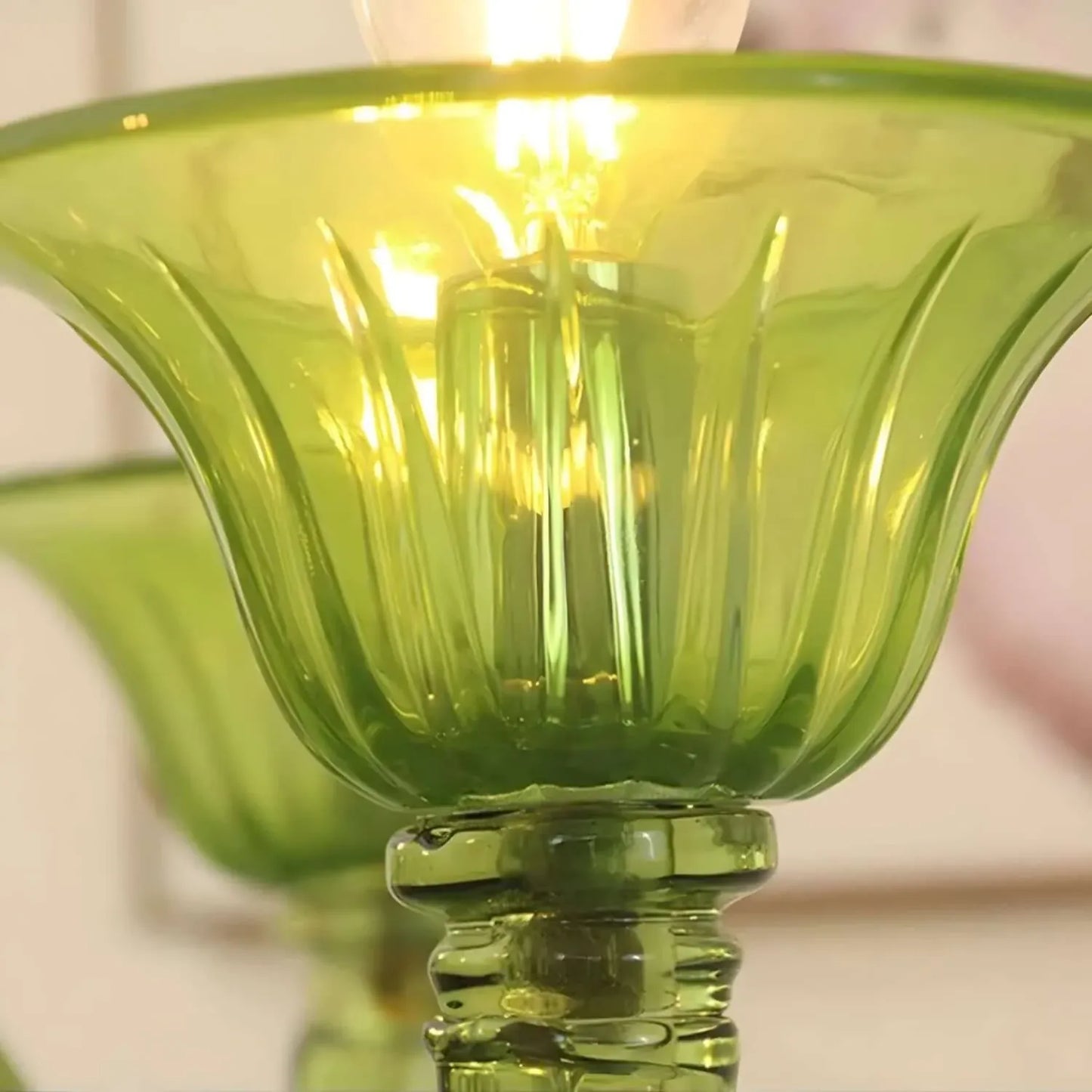 Murano Style Glass Chandelier | Italian Retro Vintage Lighting
