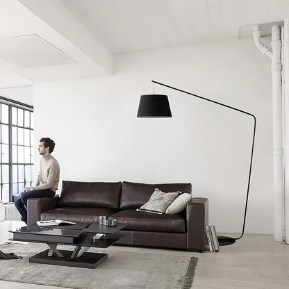 Modern Minimalist Arc Floor Lamp | Black Overarching Reading Light