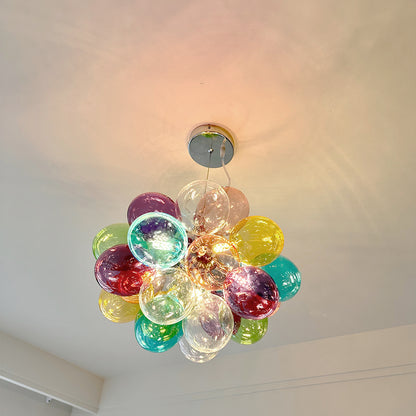 Colorful Glass Chandelier for Bedroom, Playroom and Nursery