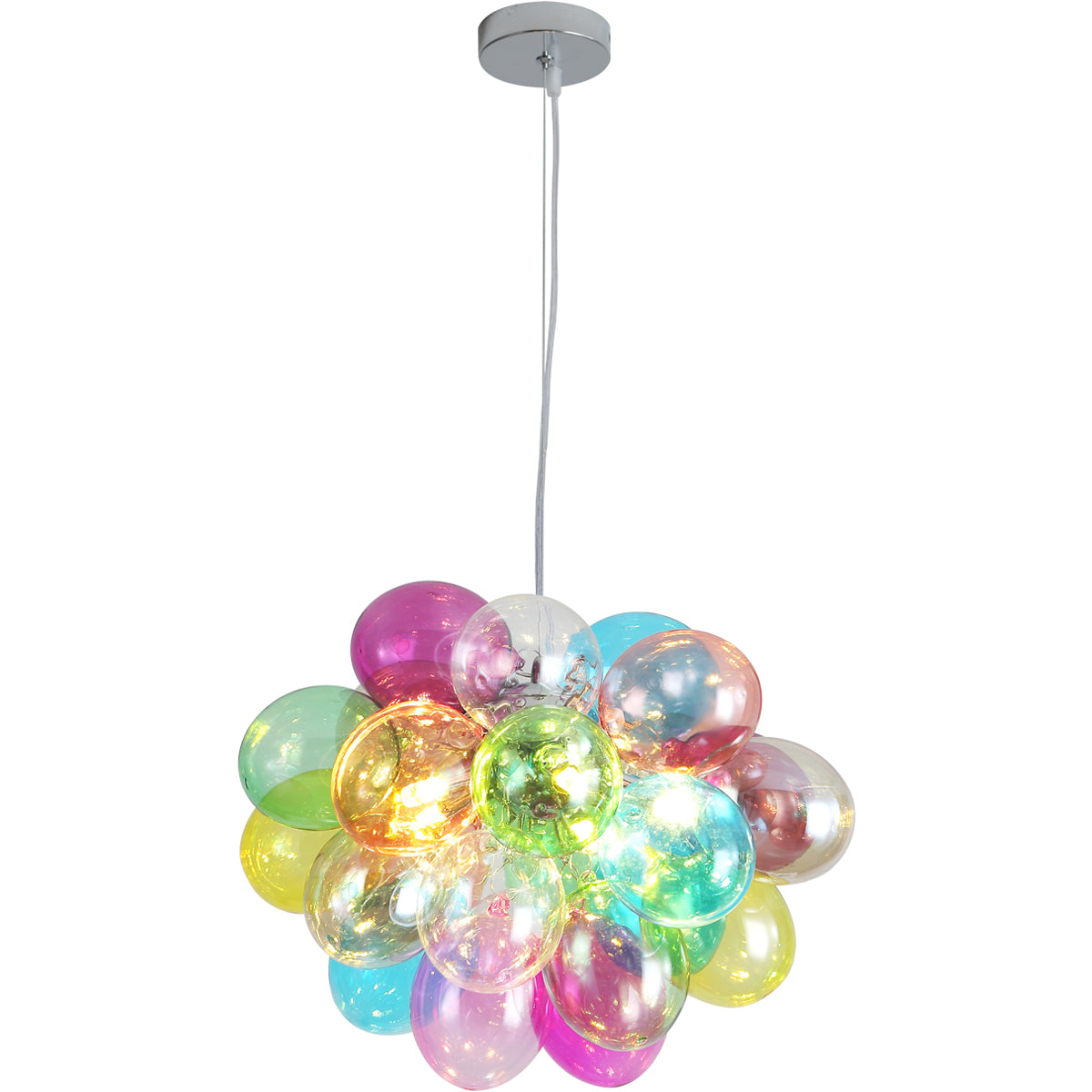 Colorful Glass Chandelier for Bedroom, Playroom and Nursery