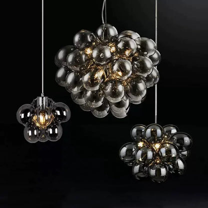 Whimsical Colorful Bubble Chandelier - Rainbow Glass Ball Pendant Light