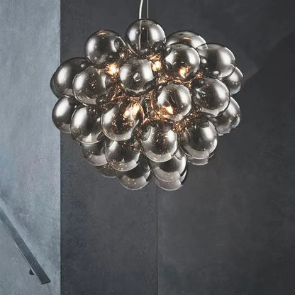 Whimsical Colorful Bubble Chandelier - Rainbow Glass Ball Pendant Light