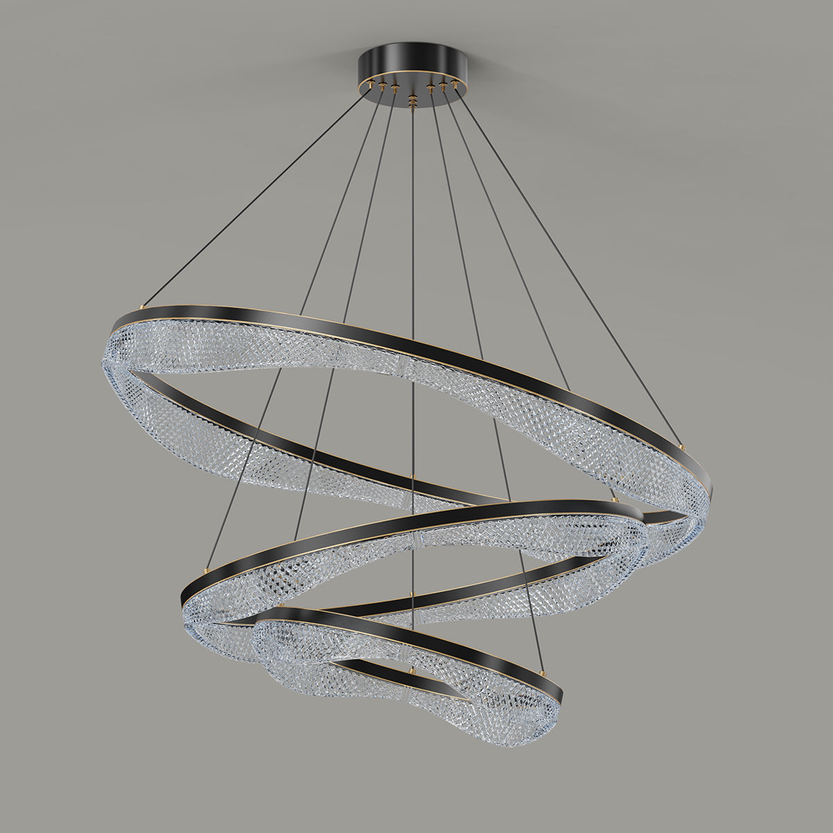 Lustre tambour 20 po en coquille de Capiz
