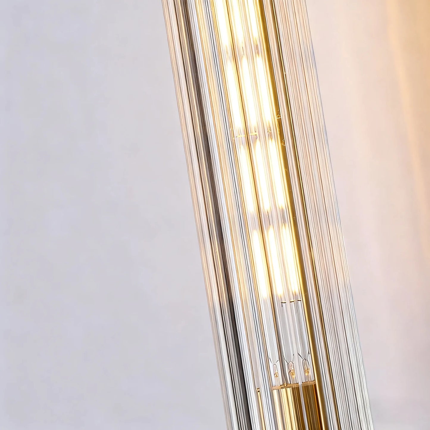 Brass Pleated Glass Wall Sconce | Luxury Wave Artisanal Vanity Vanity Light
