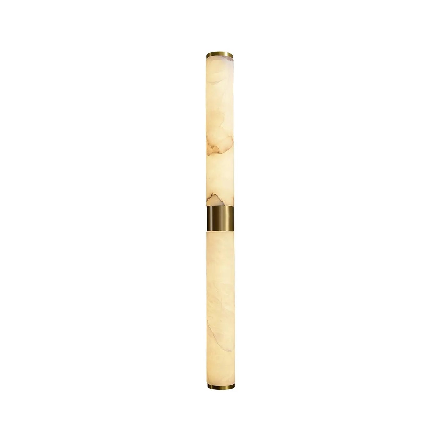 Brass Alabaster Wall Sconce | Luxury Linear Architectural Vanity Light