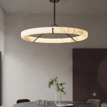 Lustre tambour 20 po en coquille de Capiz