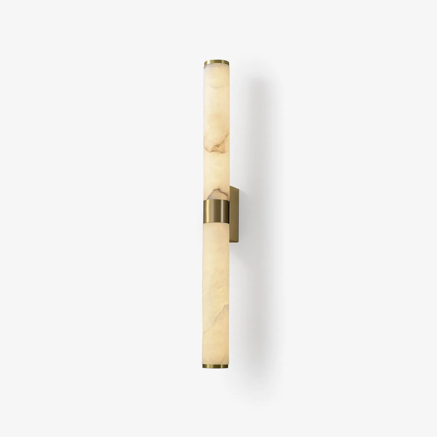 Brass Alabaster Wall Sconce | Luxury Linear Architectural Vanity Light