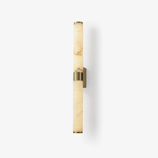 Brass Alabaster Wall Sconce | Luxury Linear Architectural Vanity Light