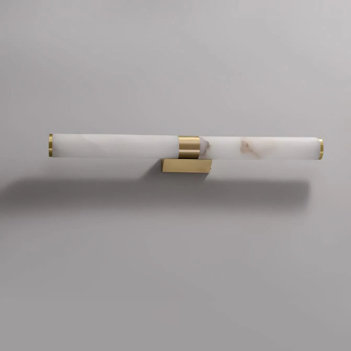 Brass Alabaster Wall Sconce | Luxury Linear Architectural Vanity Light
