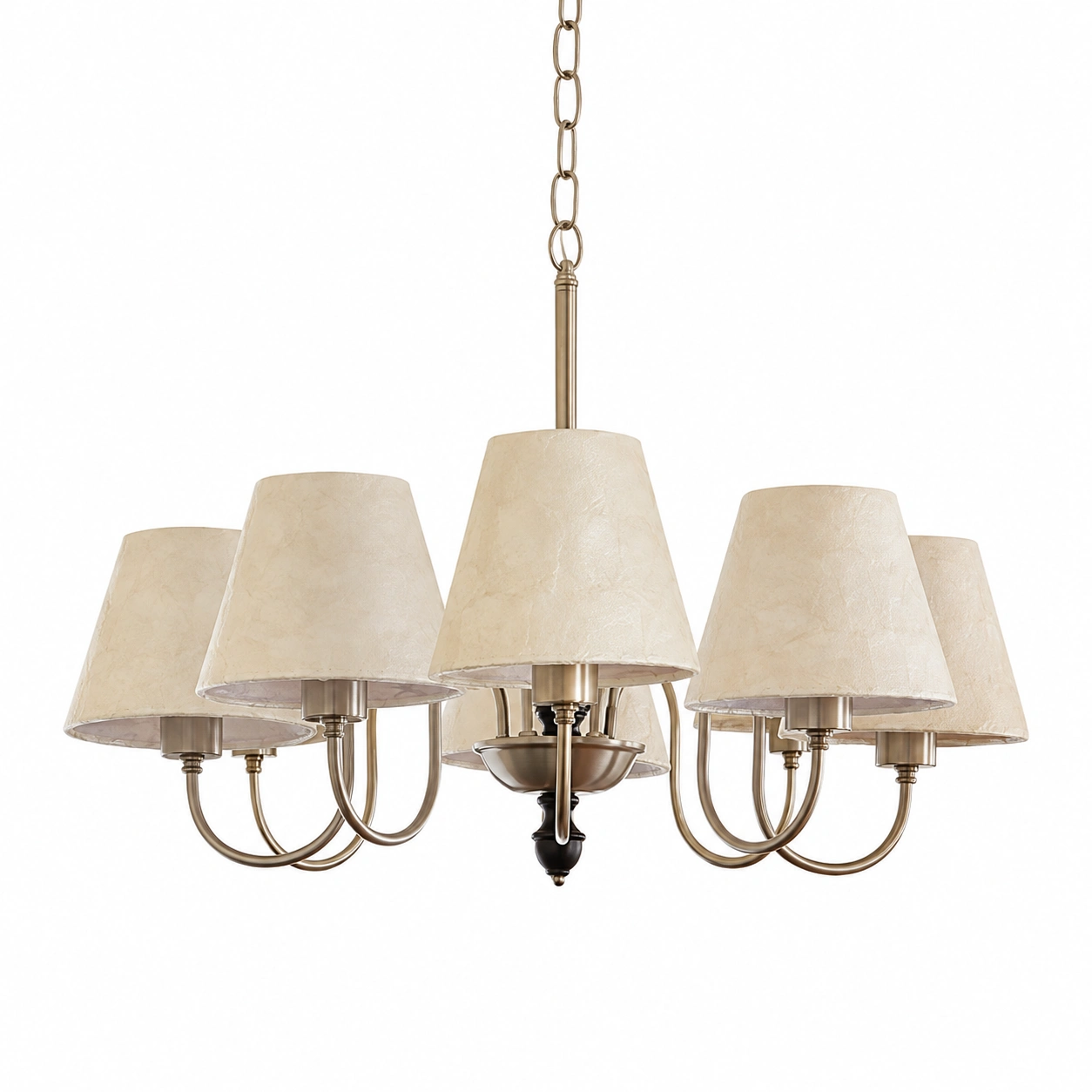 Transitional Capiz Shell Chandelier with Black Accent | 5 & 8 Light