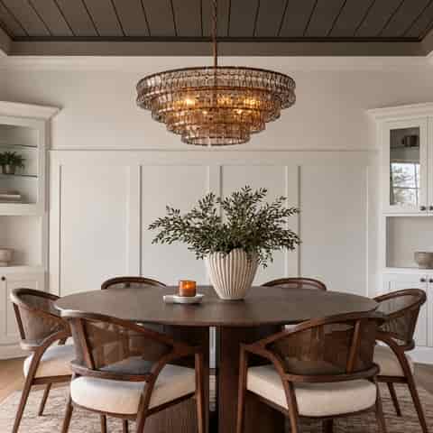Wholesale Tiered Glass Chandelier, Textured Clear Glass Pendant Light for Hospitality, Retail & Interior Projects
