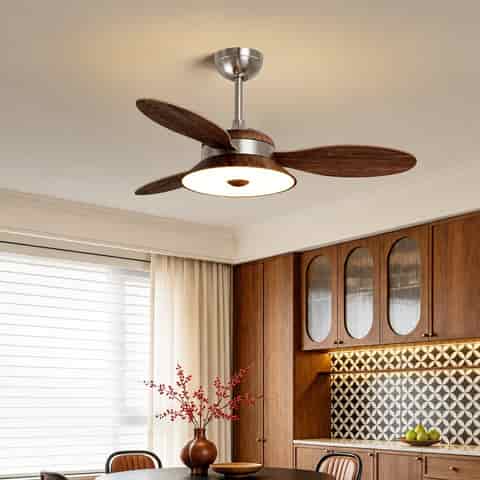 Wood-Look LED Ceiling Fan | Decorative Lighting OEM Manufacturers & Bedroom Ceiling Lights Wholesale Supplier thumbnail 3