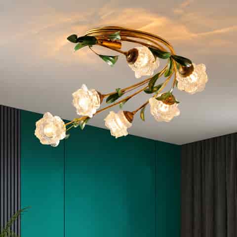 Botanical Floral Ceiling Light OEM Manufacturer | Zhongshan Decorative Lighting Wholesale Supplier thumbnail 4